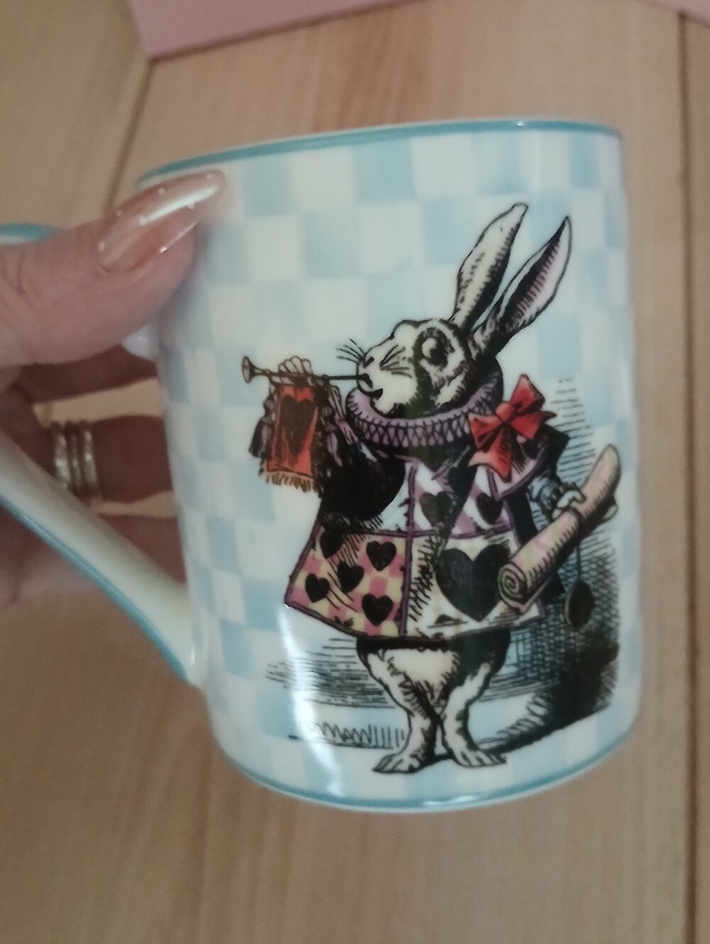 MacKenzie-Childs The Royal Rabbit Mug From Alice On Wonderland Brand New W/Box